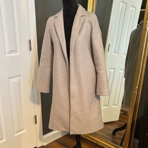 Zara Classic Light Tan Open Front Coat